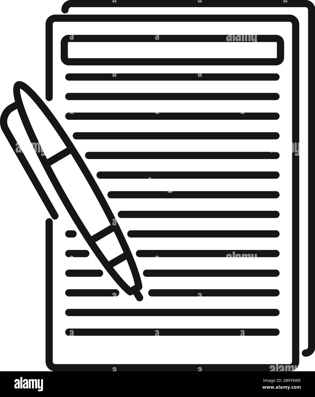 Icona Editor scrittore. Icona vettoriale editor di sceneggiatore per il web design isolato su sfondo bianco Illustrazione Vettoriale