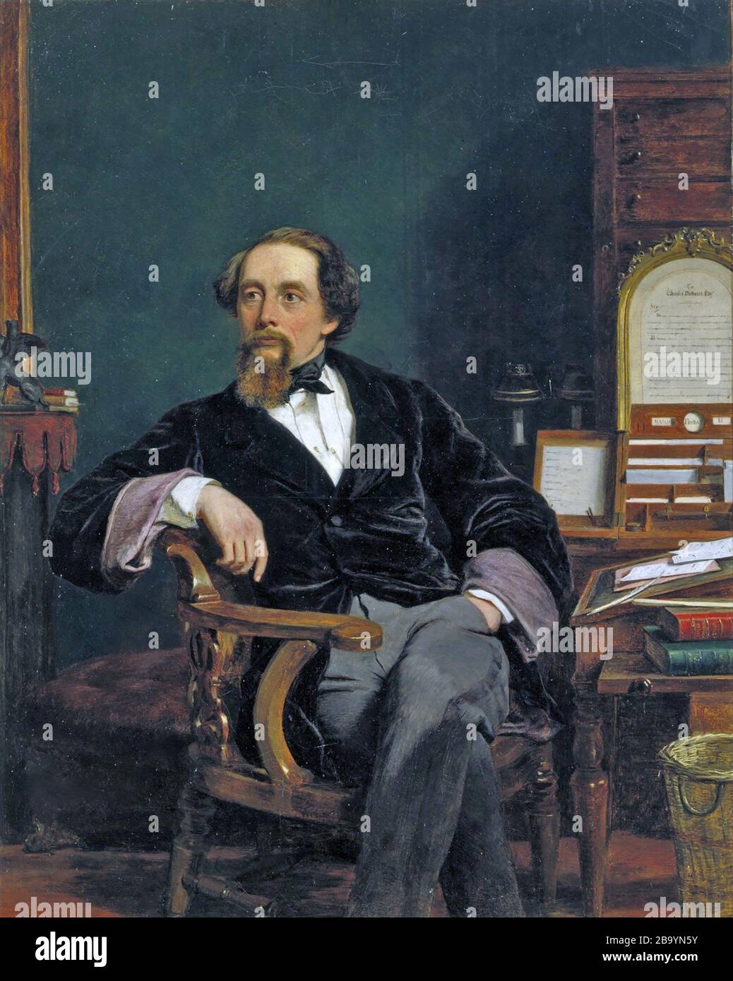 CHARLES DICKENS (1812-1870) autore inglese dipinto da William Frith nel 1859 Foto Stock