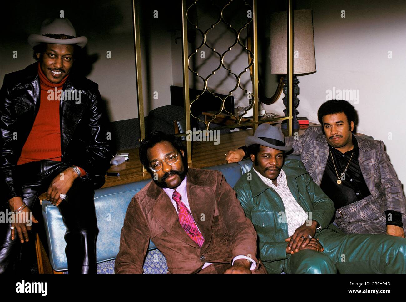 The Spinners o The Detroit Spinners soul vocal group 1973 Foto Stock