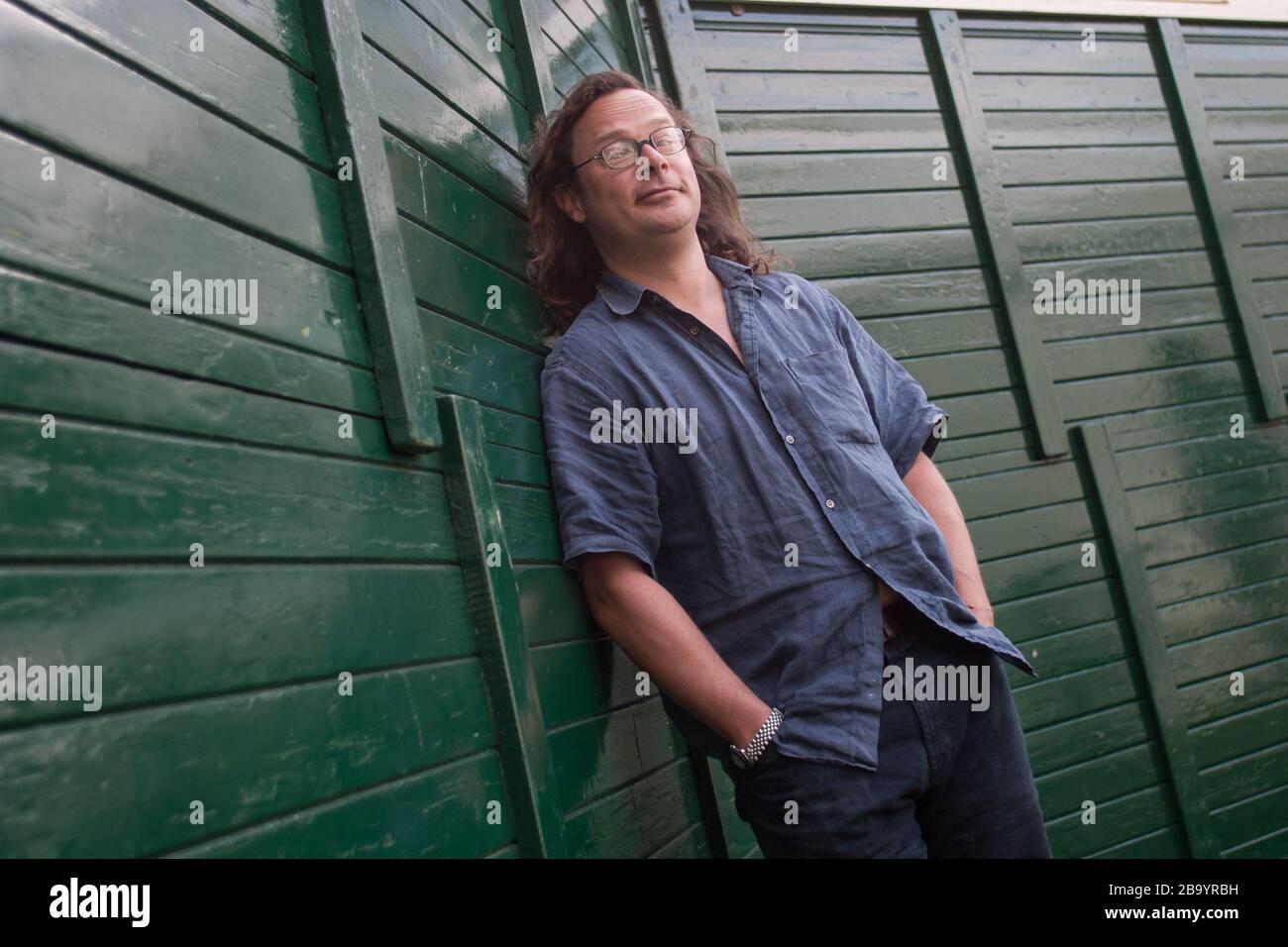 Hugh Fearnley-Whittingstall, chef, al Festival Internazionale del Libro di Edimburgo, Scozia, agosto 2003. Foto Stock