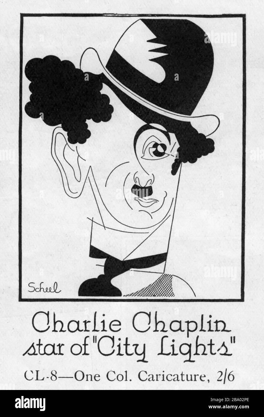 CHARLIE CHAPLIN come il Tramp in CITY LIGHTS 1931 scritto e diretto da CHARLES CHAPLIN silenzioso commedia film con musica partitura Charles Chaplin Productions / United Artists Foto Stock
