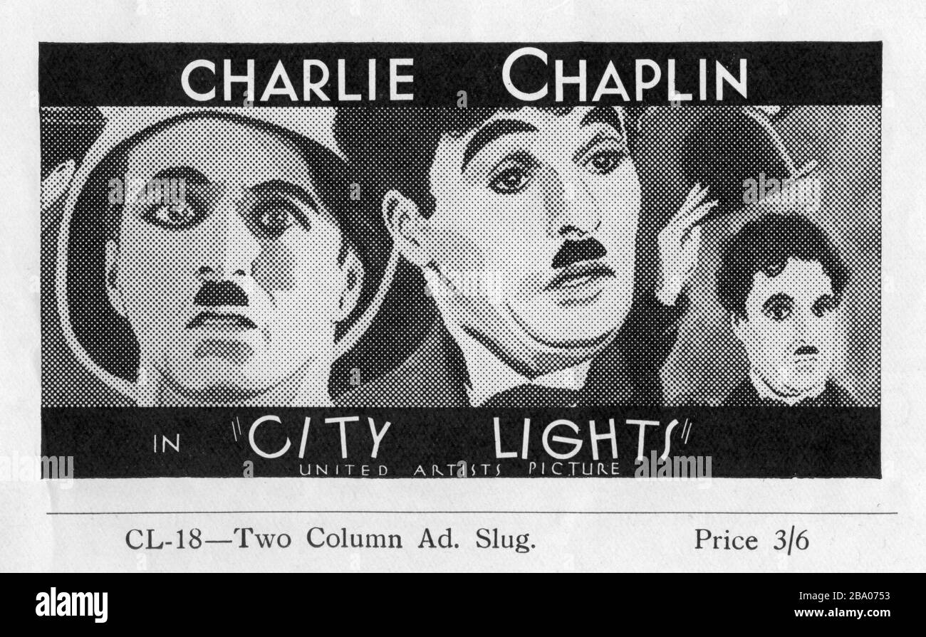 CHARLIE CHAPLIN come il Tramp in CITY LIGHTS 1931 scritto e diretto da CHARLES CHAPLIN silenzioso commedia film con musica partitura Charles Chaplin Productions / United Artists Foto Stock