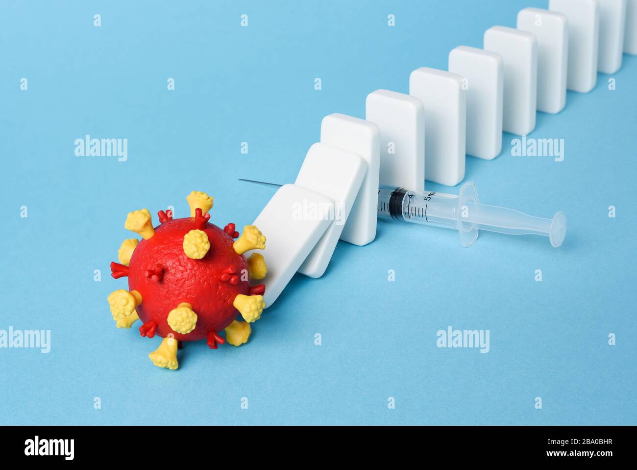 Vaccino che interromperà la pandemia di Covid-19 Foto Stock