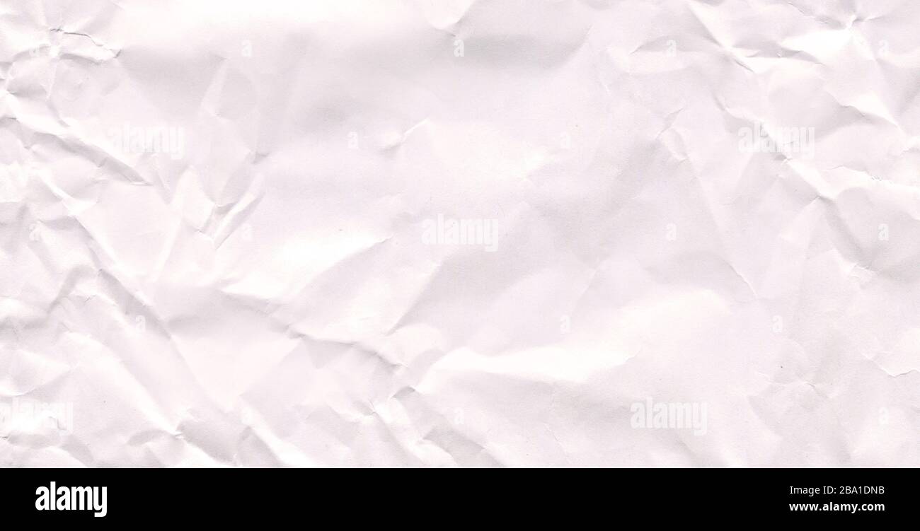 Carta bianca sbriciolata per lo sfondo. Svuotare il foglio di pergamena Foto Stock