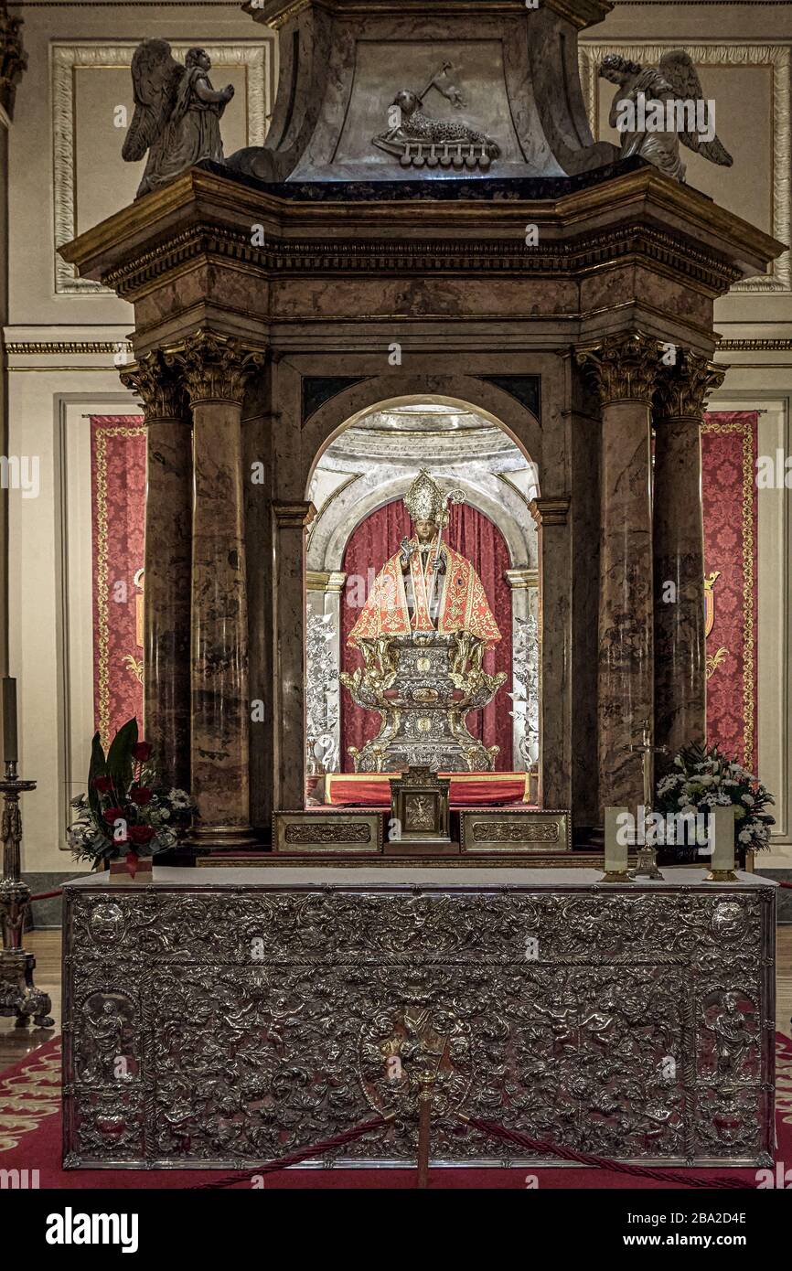 Cappella di San Fermin nella chiesa di San Lorenzo, Pamplona città, Navarra, Spagna, Europa Foto Stock