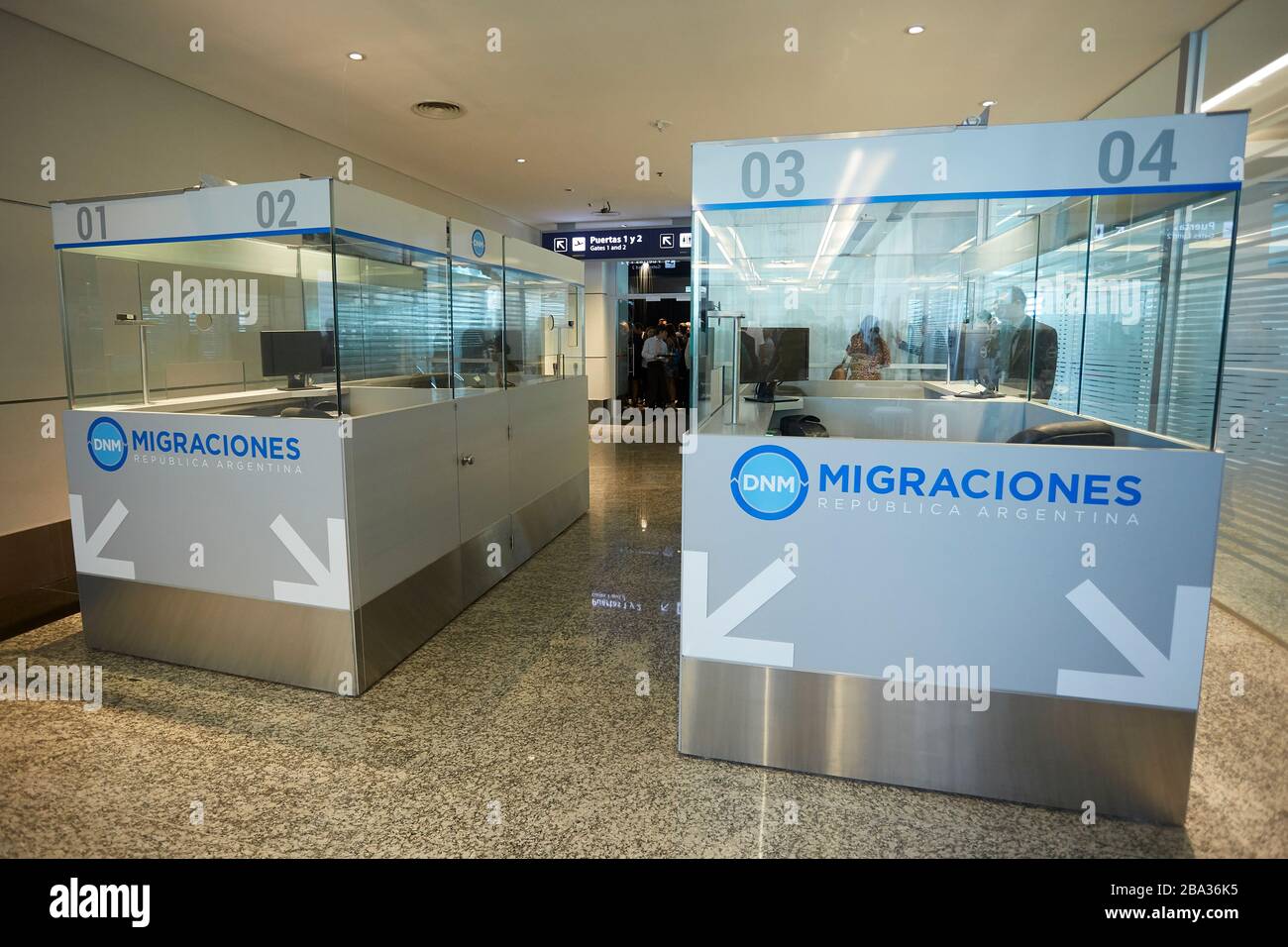 MENDOZA, ARGENTINA, 10 giugno 2015. Aeroporto Internazionale Gobernador Francisco Gabrielli, riapertura delle nuove strutture dell'aeroporto, El Plumerillo, la Foto Stock