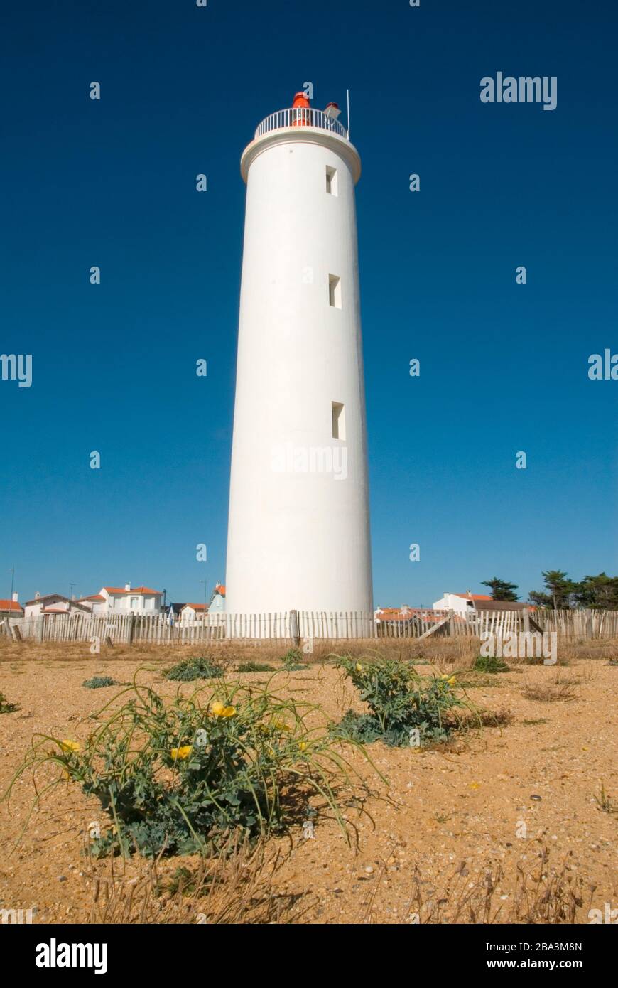 Frankreich, Poitou-VendÈe, Poitou-Vendee, Charente-Maritime, Saint Hilaire De Riez, Saint-Gilles-Croix-de-Vie, Leuchtturm, Feu de Grosse Terre Foto Stock