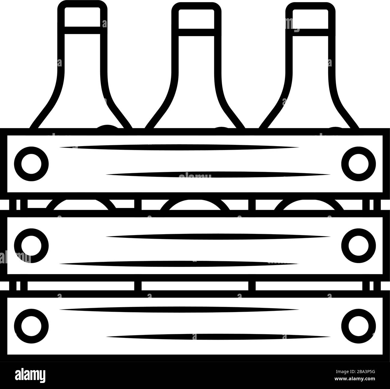 Icone delle bottiglie di birra Illustrazione Vettoriale