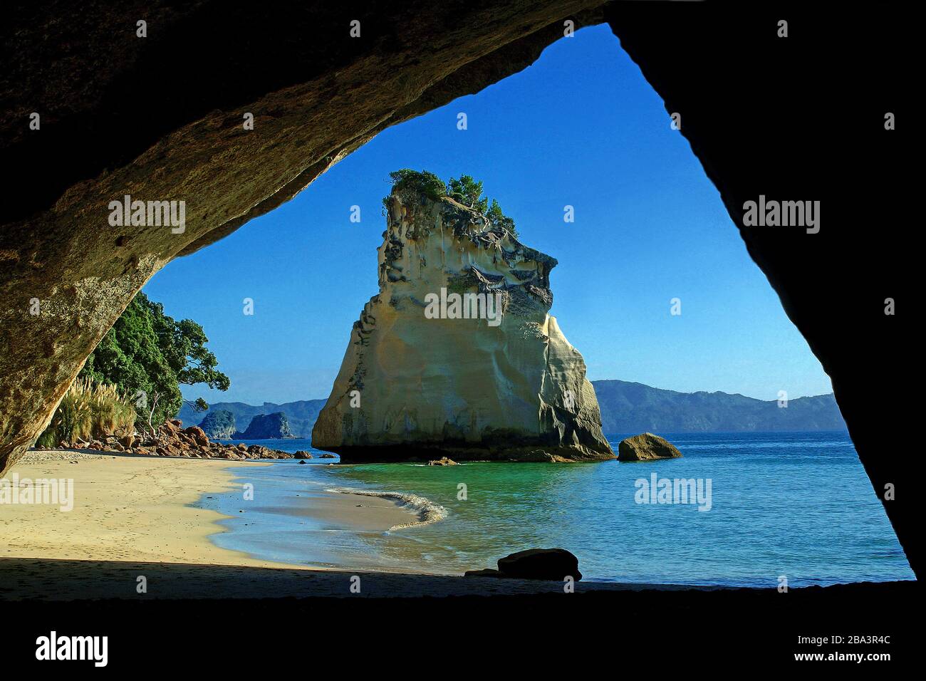 Neuseeland, Penisola di Coromandel, Cathedral Cove, Foto Stock