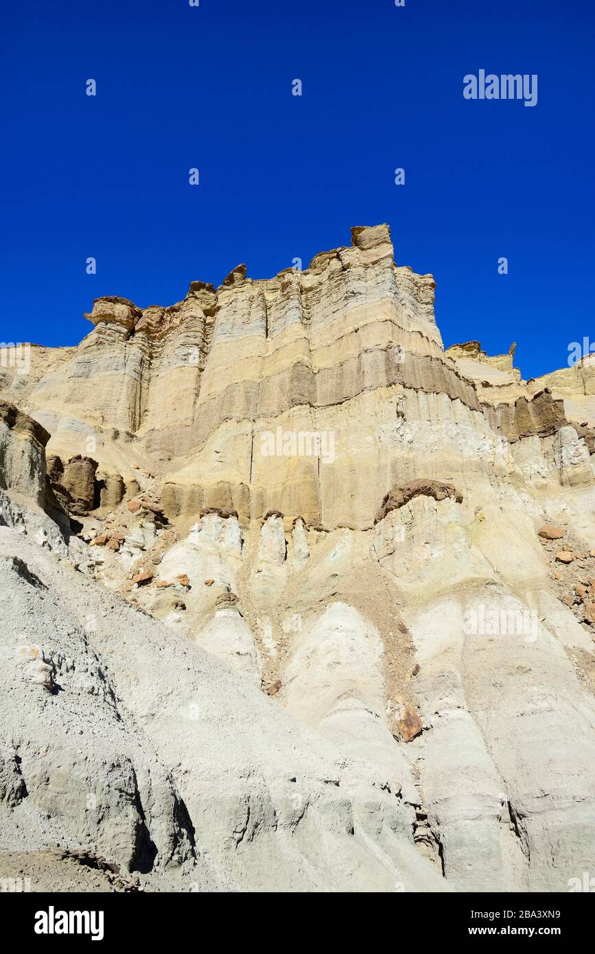 Formazioni rocciose bizzarre a Cerro Alcazar, Calingasta, Provincia di San Juan, Argentina Foto Stock