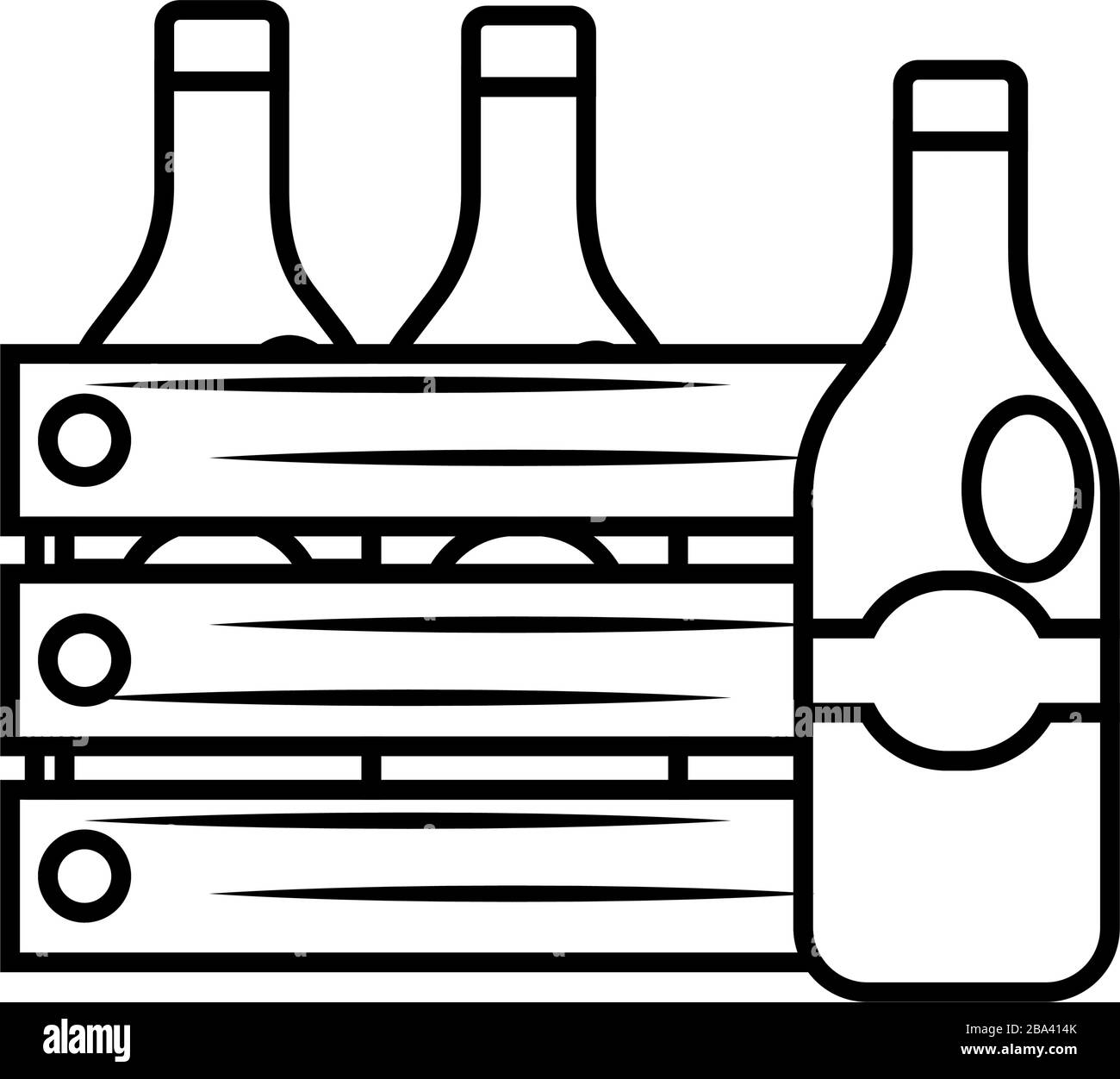 Icone delle bottiglie di birra Illustrazione Vettoriale