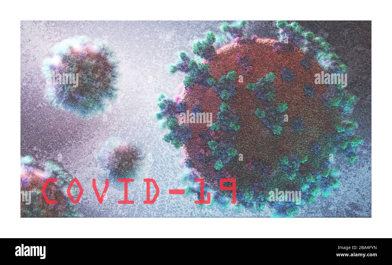 coronavirus, antibiotici, covid-19, virus, epidemia, wuhan, focolaio, pandemia, influenza, feumonia, sars, respiratorio, vaccino, malattia, spead, con Foto Stock