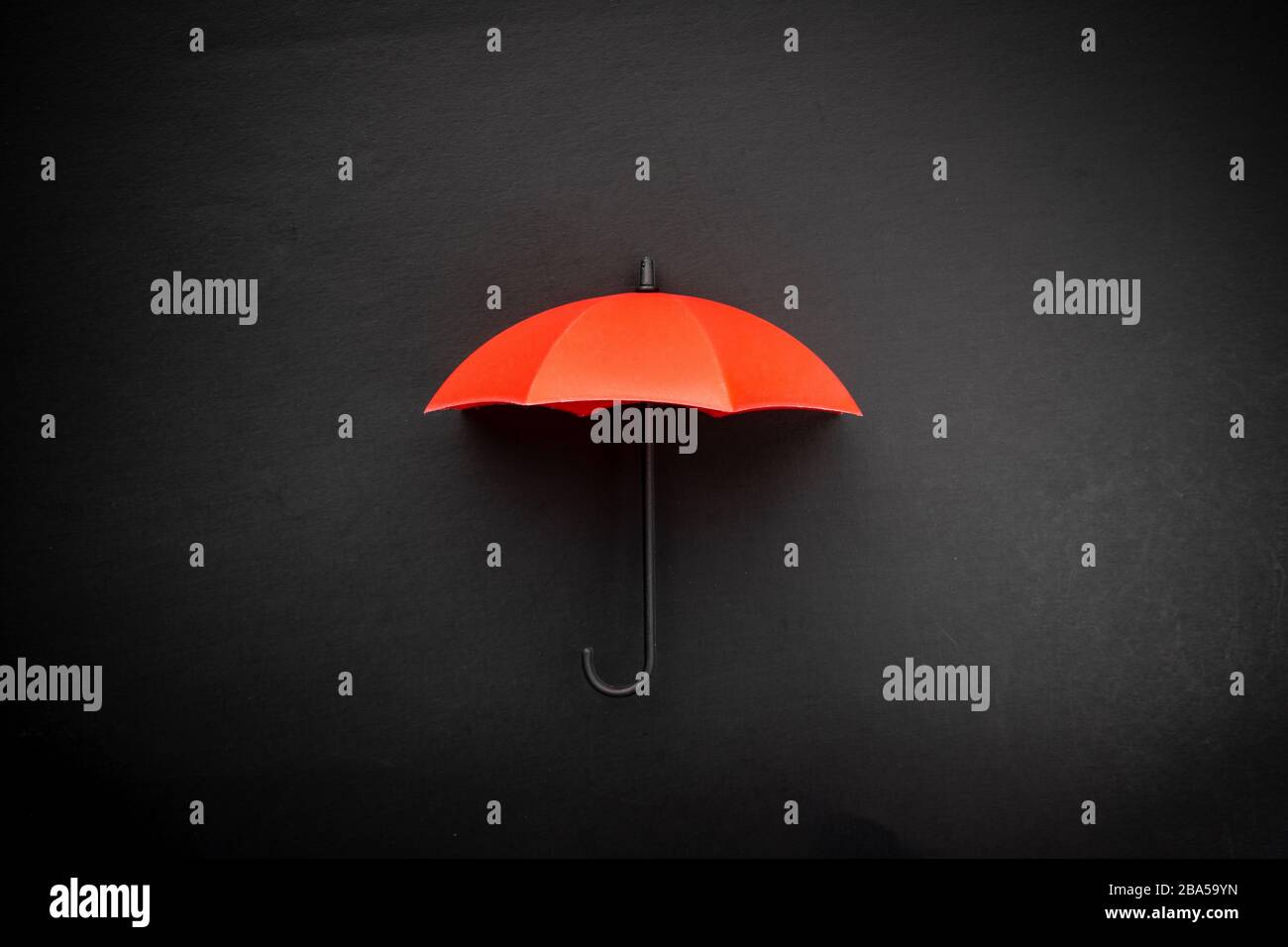 Rosso icona ombrello Foto Stock