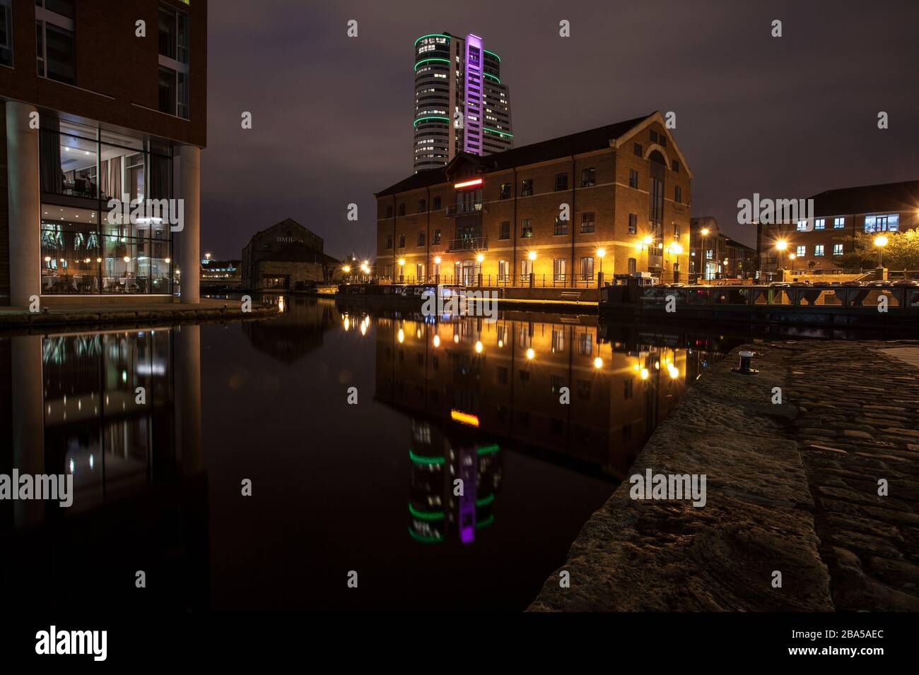 Leeds e Liverpool Canal, ai suoi punti di partenza Foto Stock