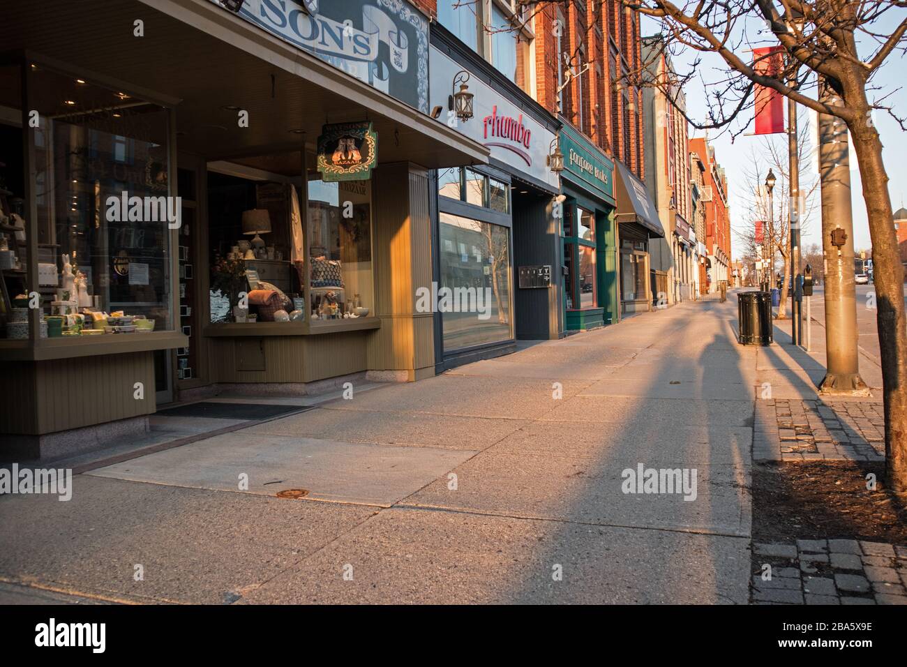 Coronavirus, Stratford, Ontario, una città deserta dai locali e dai turisti... Foto Stock