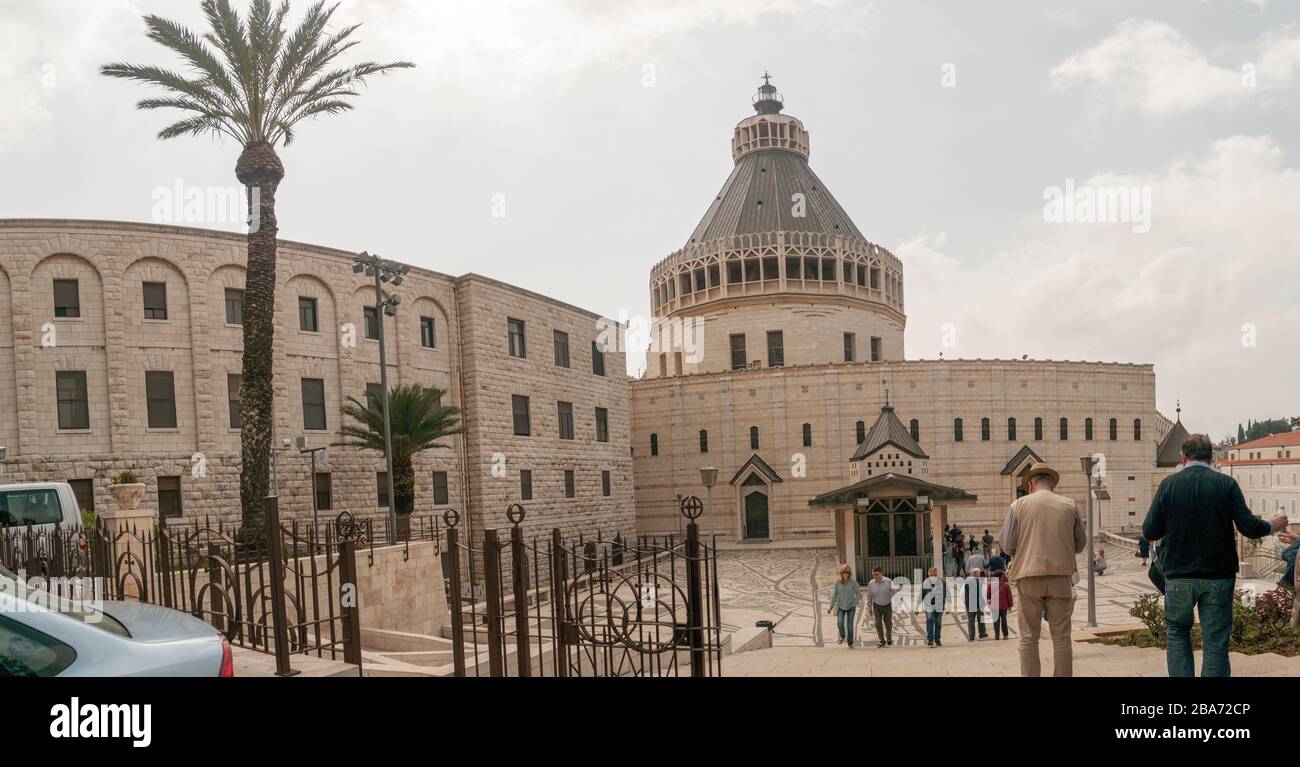 Basilica dell'Annunciazione a Nazaret, Israele Foto Stock