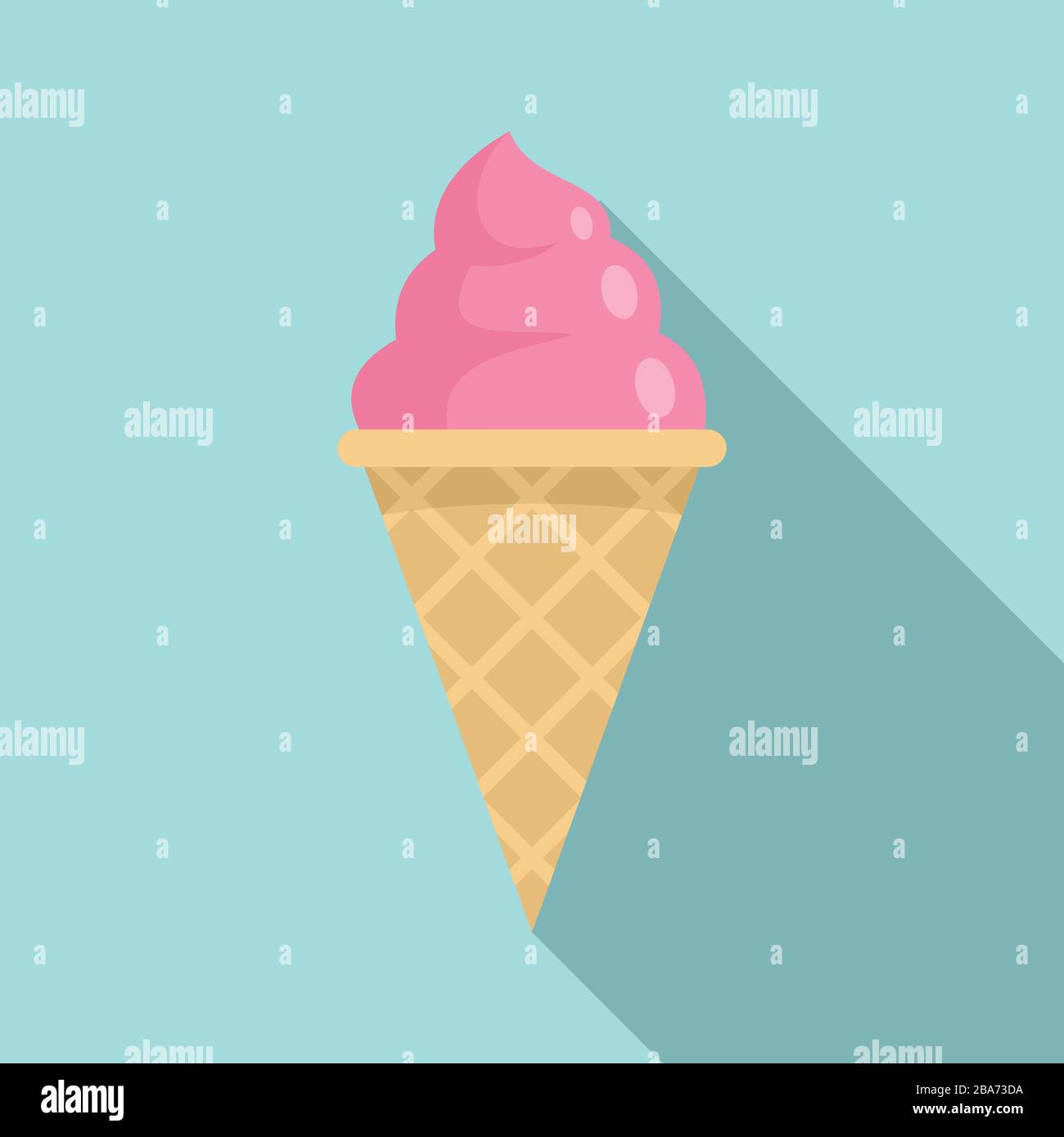 Icona gelato con scuotimento del latte. Illustrazione piatta dell'icona vettoriale del gelato con scuotimento del latte per il web design Illustrazione Vettoriale