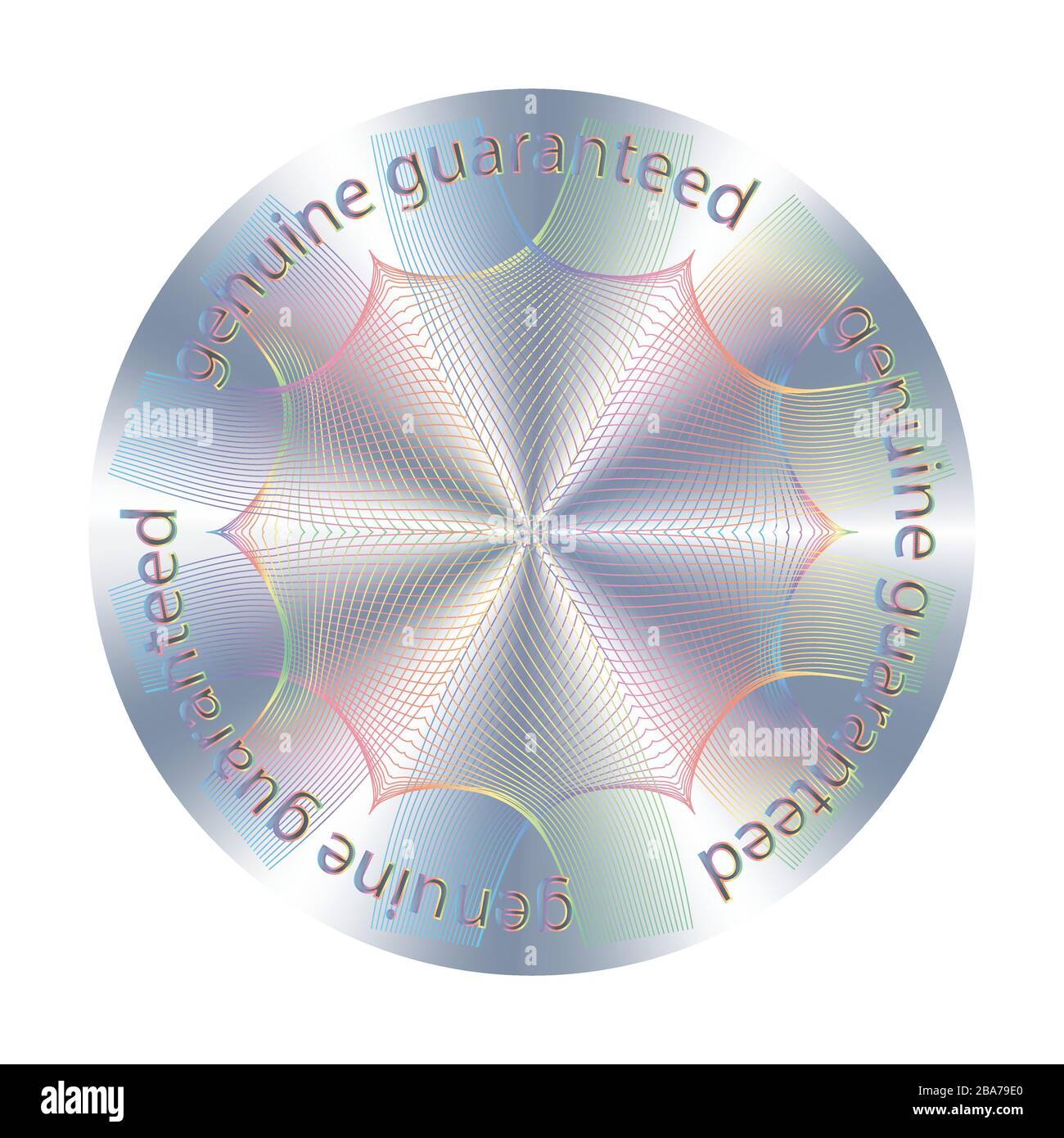 Adesivo ologramma rotondo Illustrazione Vettoriale