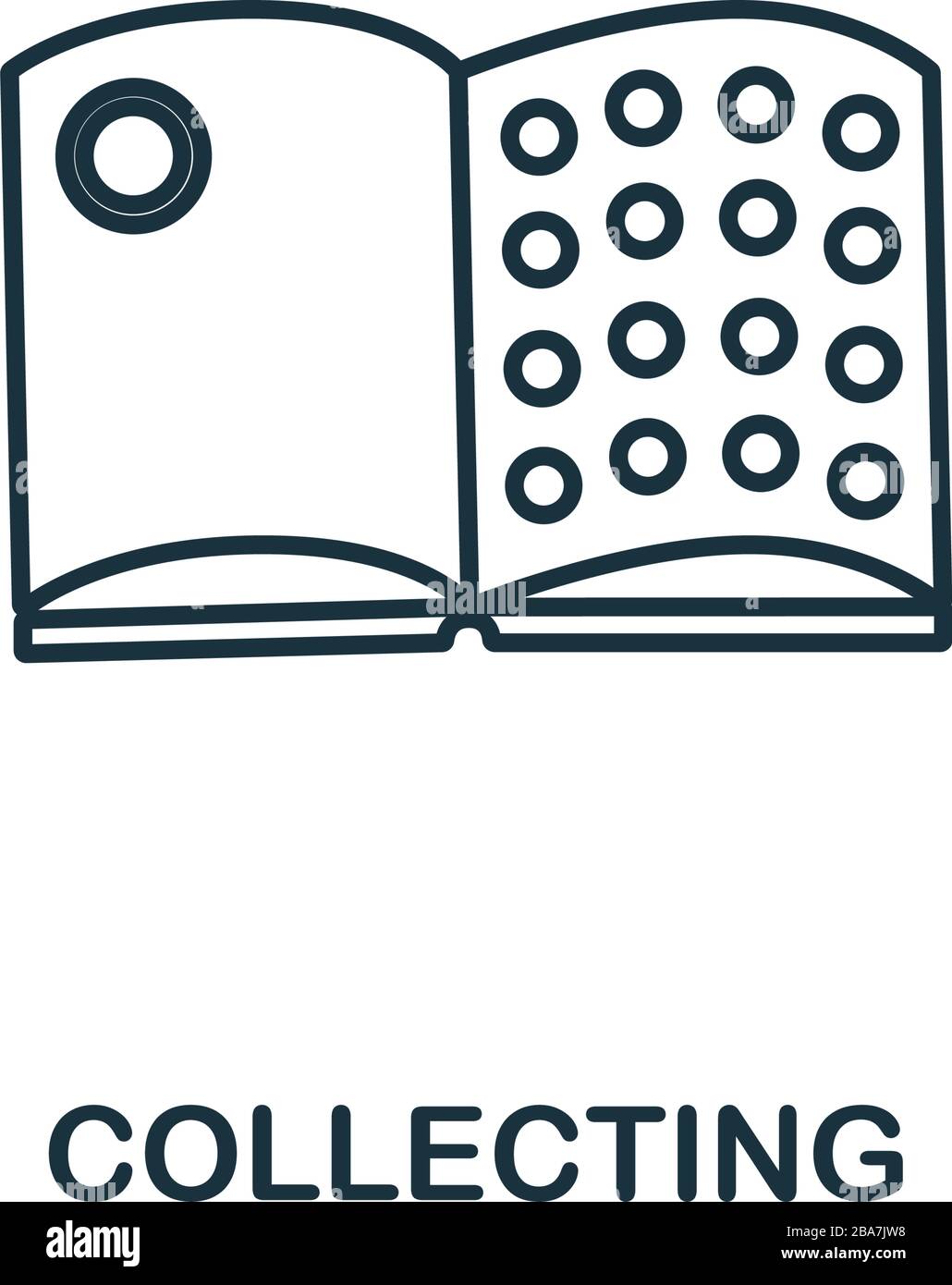 Raccolta di icone dalla collezione hobby. Semplice elemento di linea che raccoglie il simbolo per modelli, web design e infografica Illustrazione Vettoriale