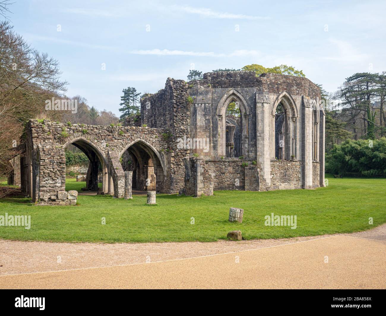 Margam, Neath Port Talbot Galles Regno Unito 6 aprile 2019 Margam Country Park, The Chapter House Foto Stock