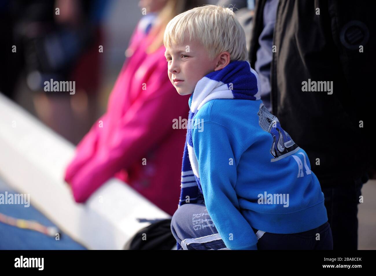 I fan di Birmingham City si immergeranno nell'atmosfera di St Andrews Foto Stock