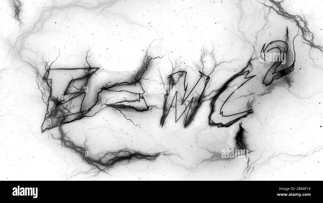 Equivalenza massa-energia di Lightning Einstein, e=mc2, background astratto generato dal computer, rendering 3D Foto Stock