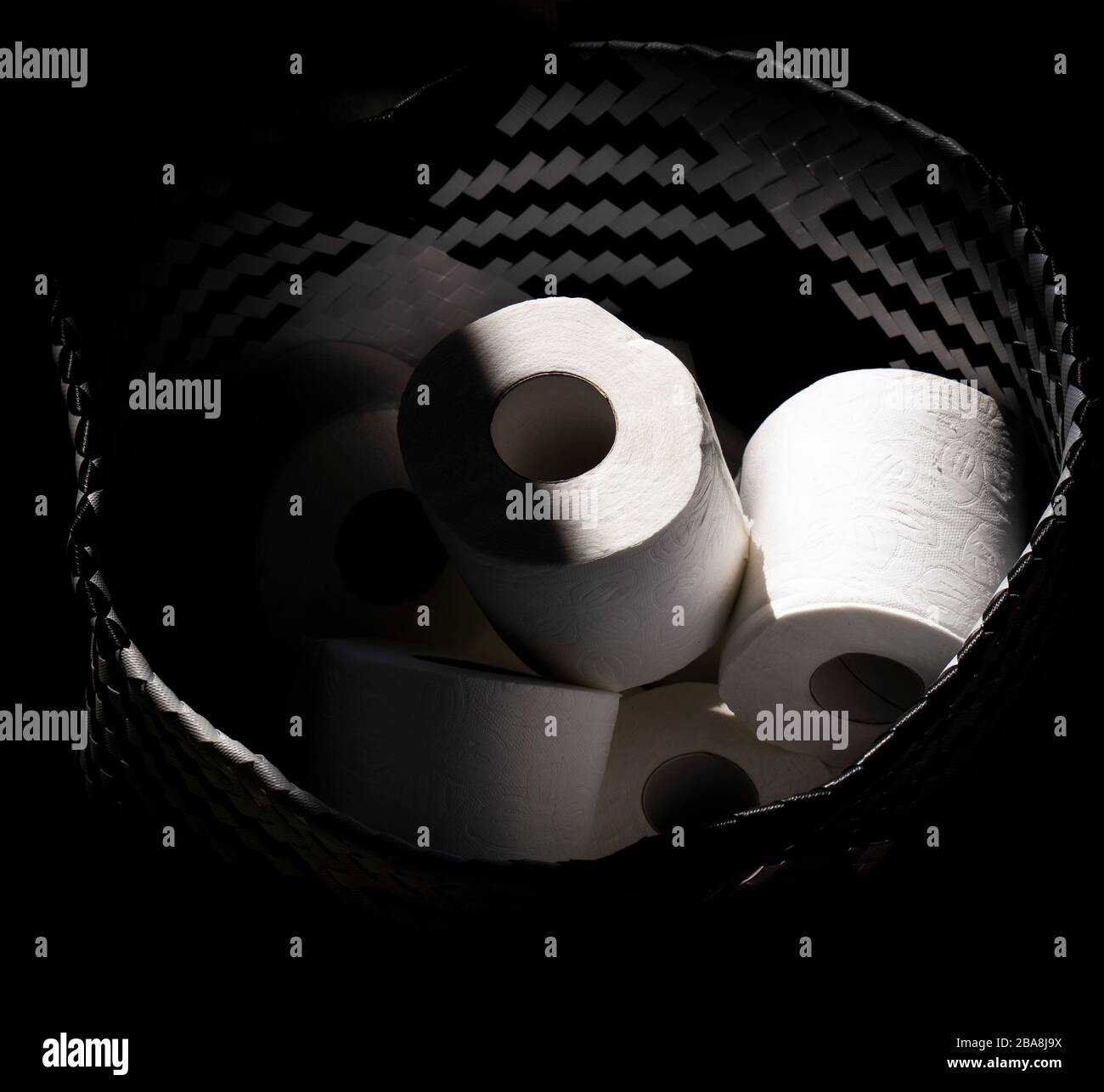 Durata minima del rotolo di carta igienetta Foto Stock