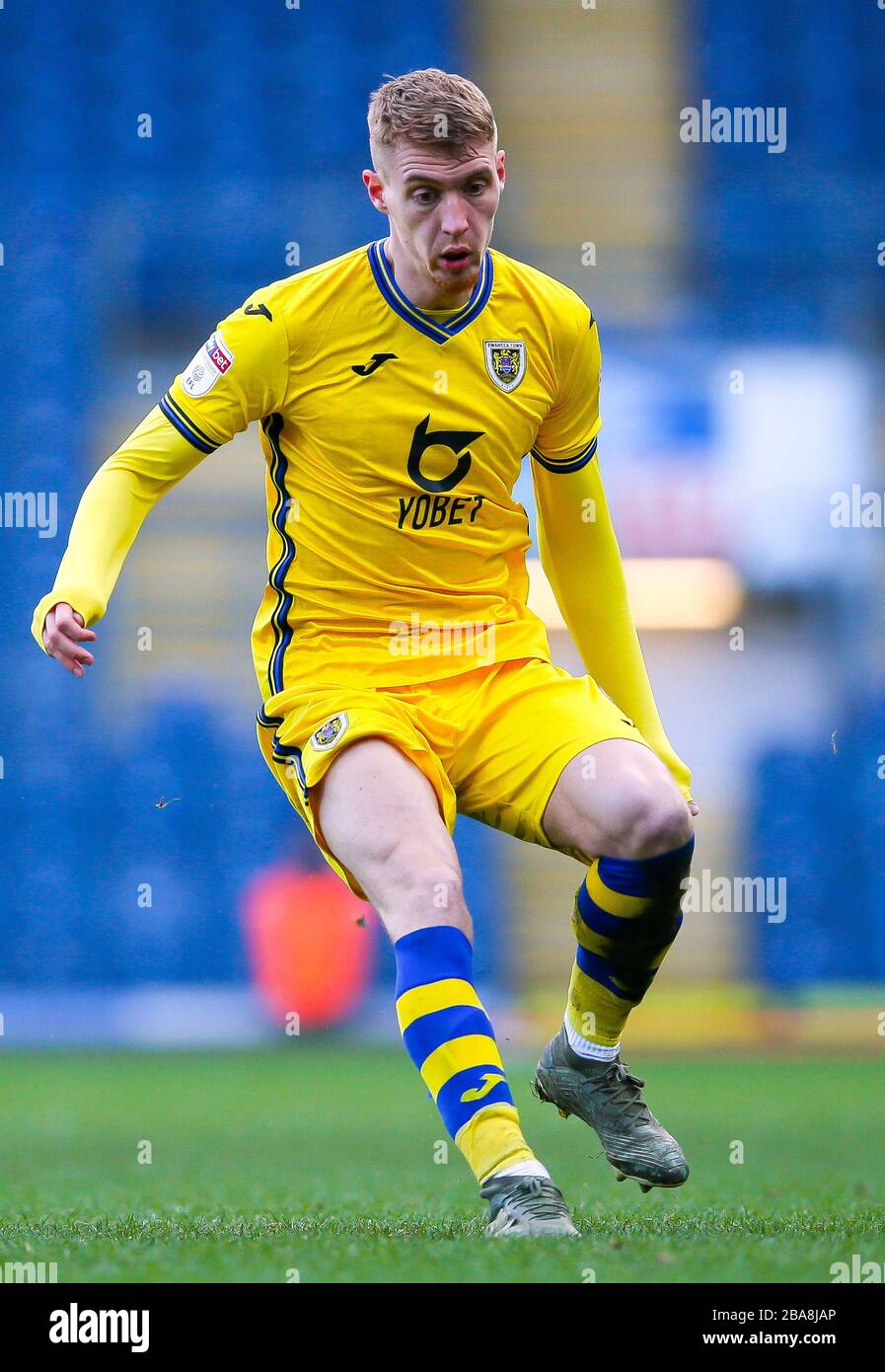 Jay Fulton di Swansea City durante la partita del campionato Sky Bet a Ewood Park Foto Stock