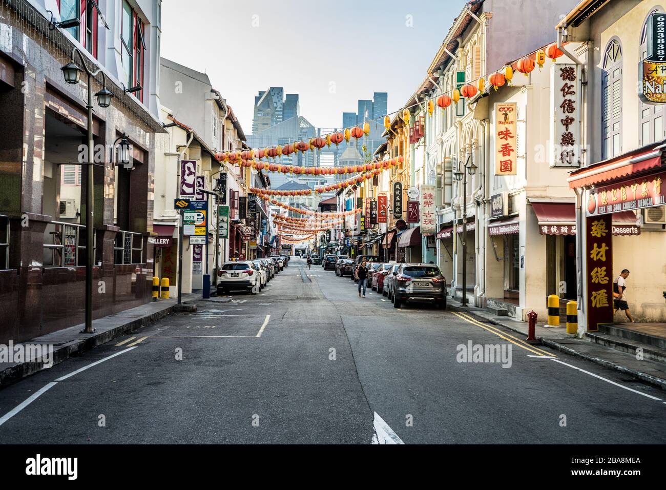 SINGAPORE, 30 Apr 2018 - Vista strada Foto Stock