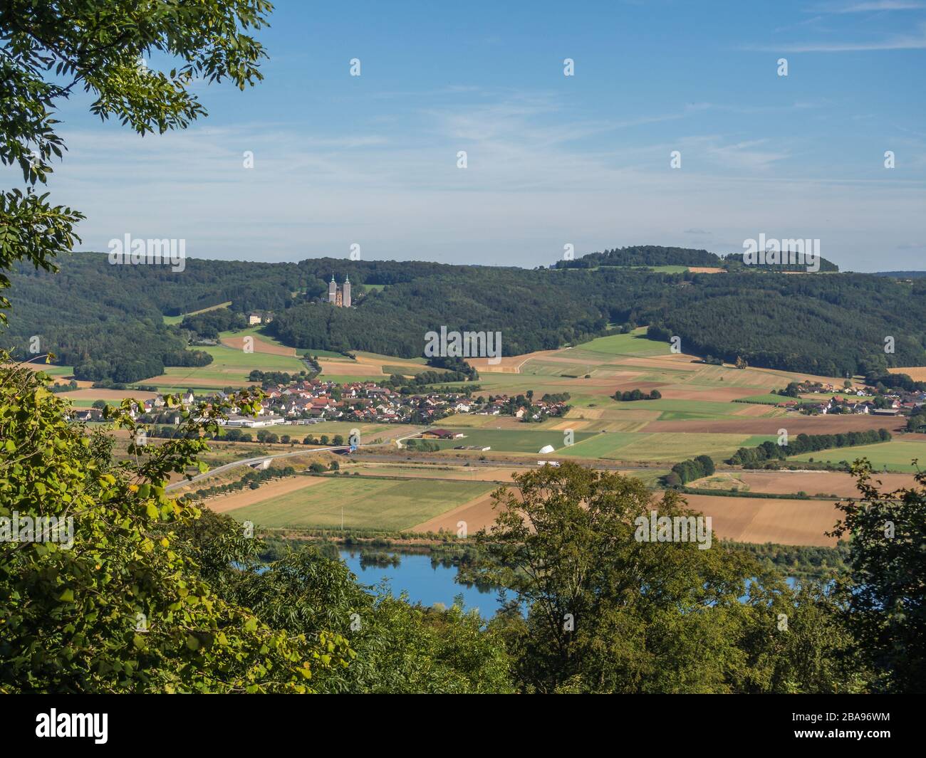 Vista su Bad Staffelstein Franconian Svizzera Foto Stock