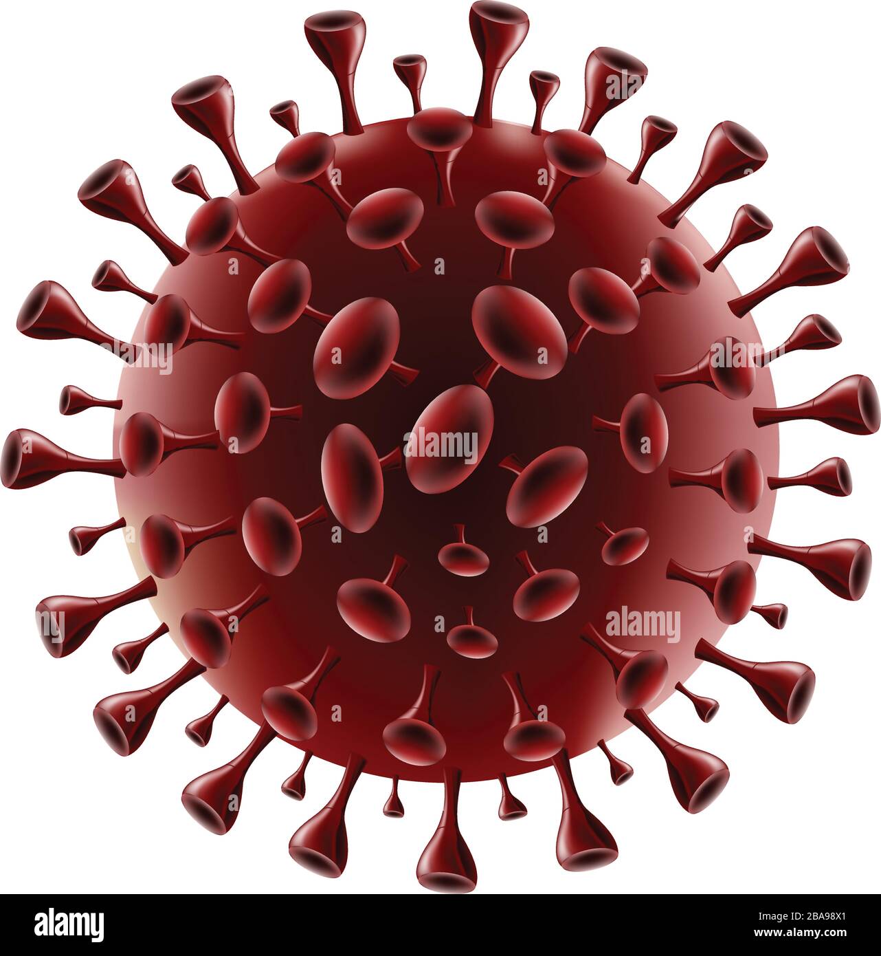 Covid-19 Coronavirus sfondo bianco isolato Illustrazione Vettoriale