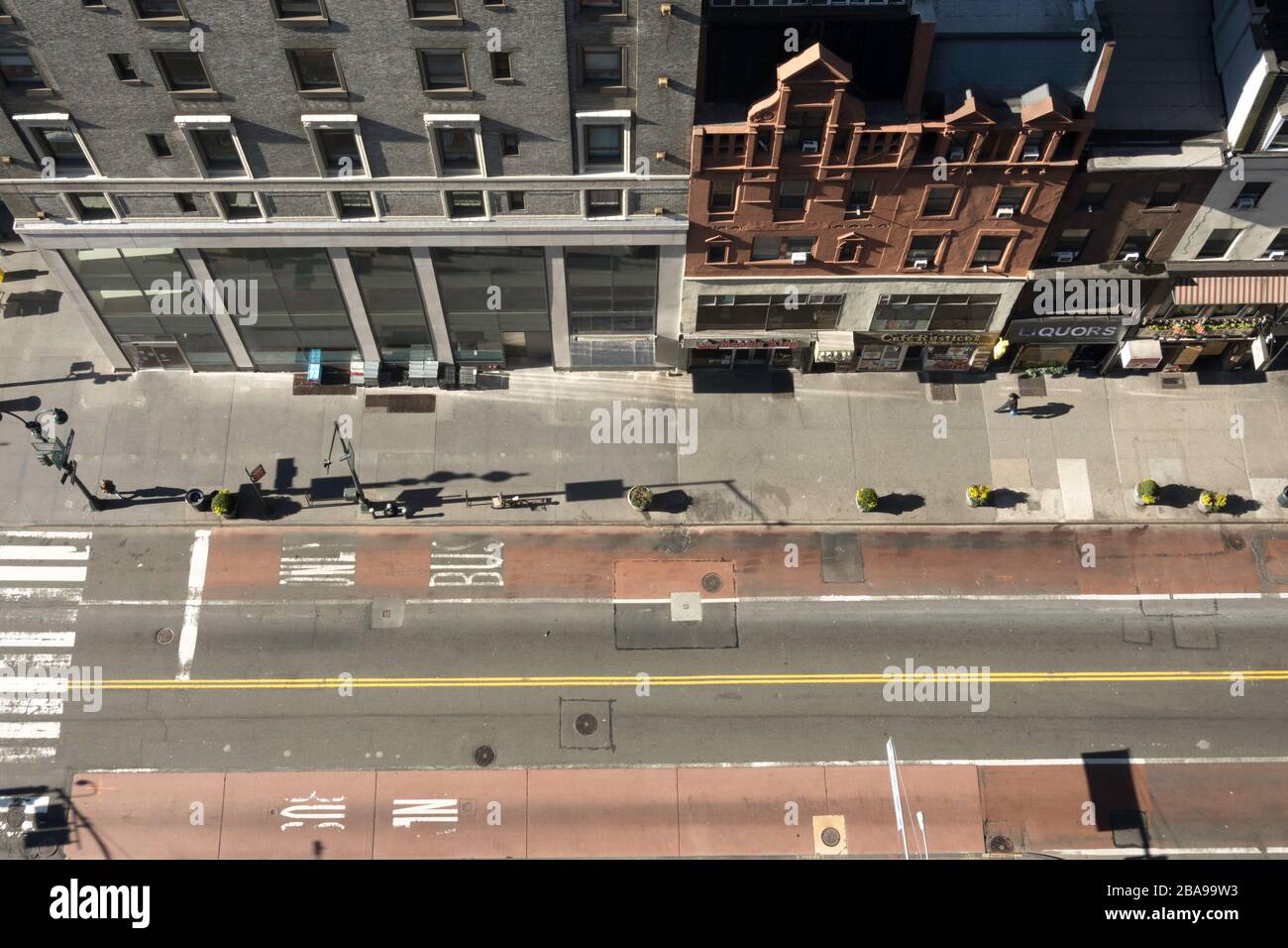 New York City, East 34th Street è deserta a causa della pandemia di coronavirus, USA Foto Stock