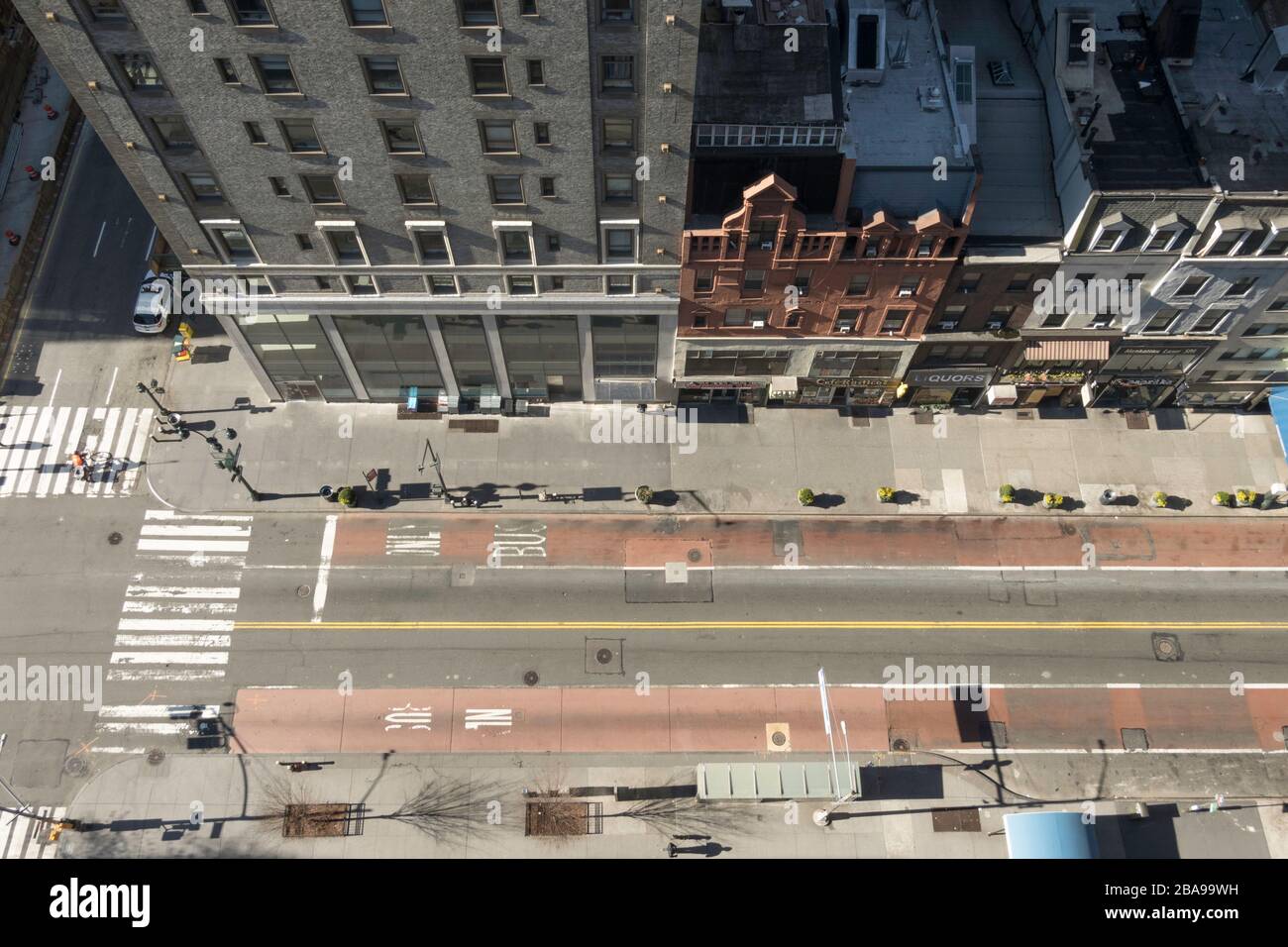 New York City, East 34th Street è deserta a causa della pandemia di coronavirus, USA Foto Stock