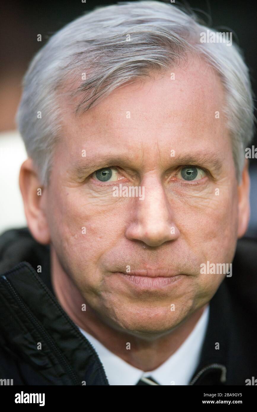 Alan Pardew, direttore del Newcastle United Foto Stock