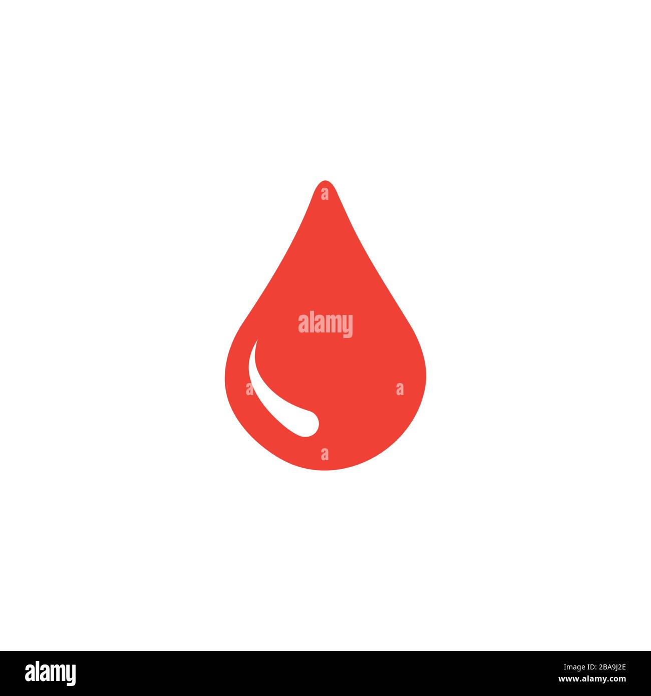 Water Drop Icona Rossa Su Sfondo Bianco. Illustrazione Vettoriale Stile Piatto Rosso Illustrazione Vettoriale