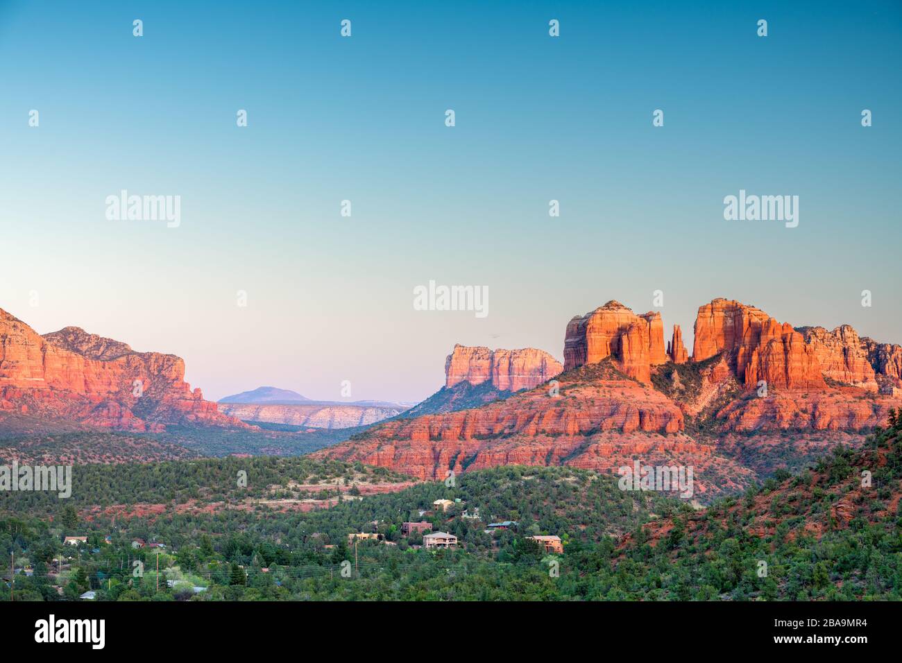 Sedona, in Arizona, Stati Uniti d'America al Red Rock State Park al crepuscolo. Foto Stock