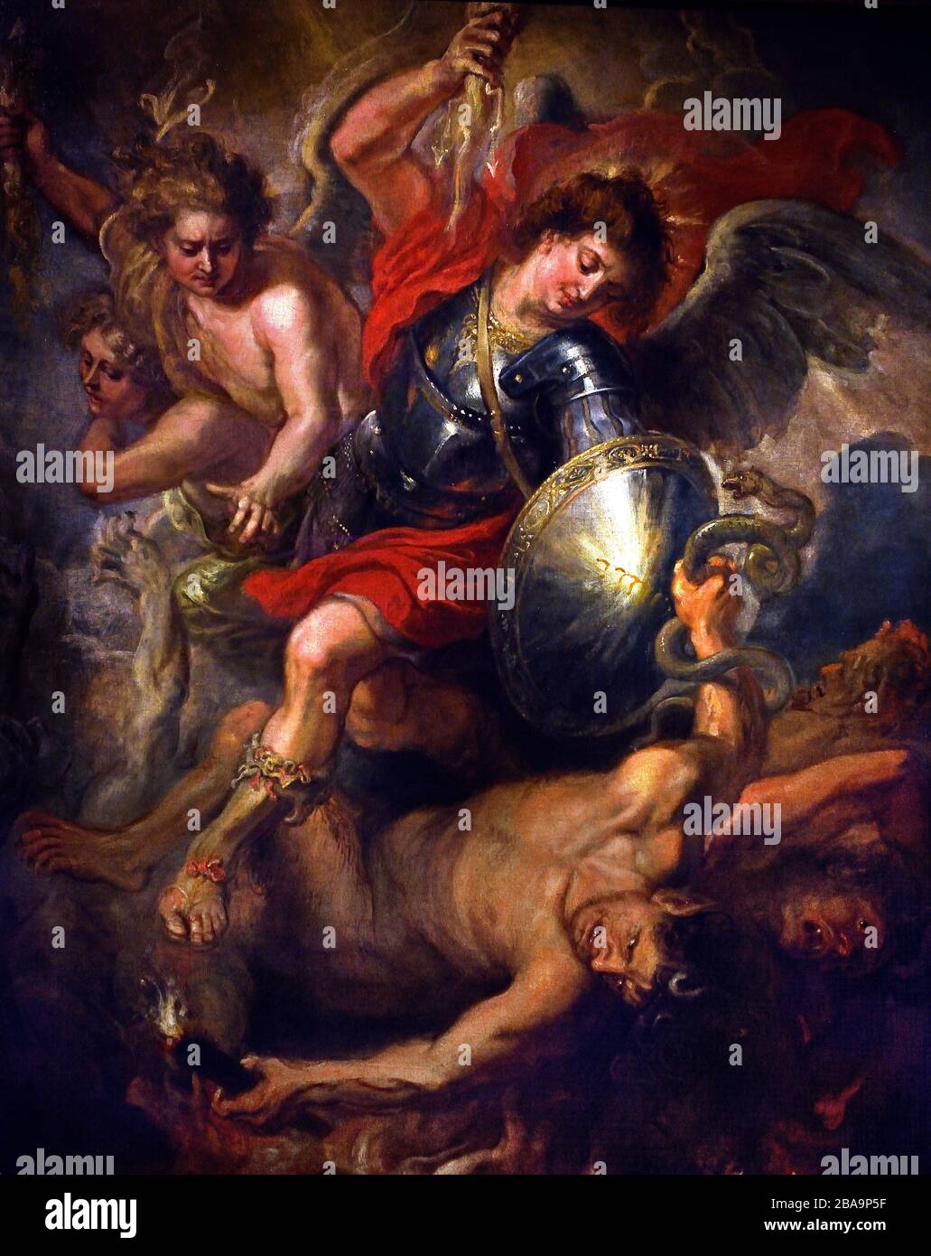 St Michael espulsione di Lucifero e gli angeli ribelli dal cielo 1622 Peter Paul Rubens 1577-1640 belga fiamminga del Belgio Foto Stock