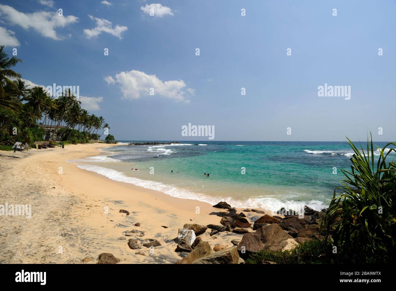 Sri Lanka, Galle, Unawatuna, Thalpe Spiaggia Foto Stock