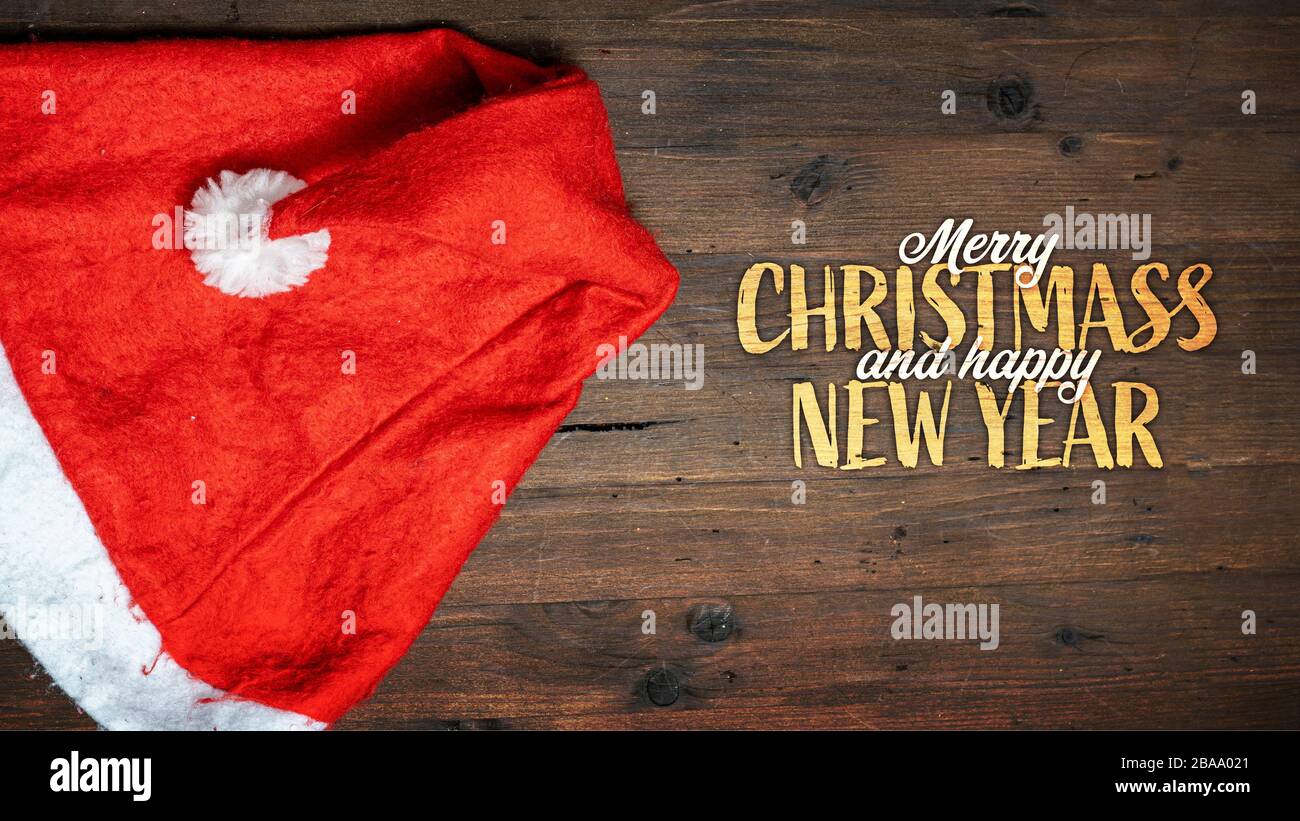 Natale vacanze ornamento piatto laici; carta di Natale sfondo - banner orizzontale per pagine web e social network diario o pagine di evento Foto Stock