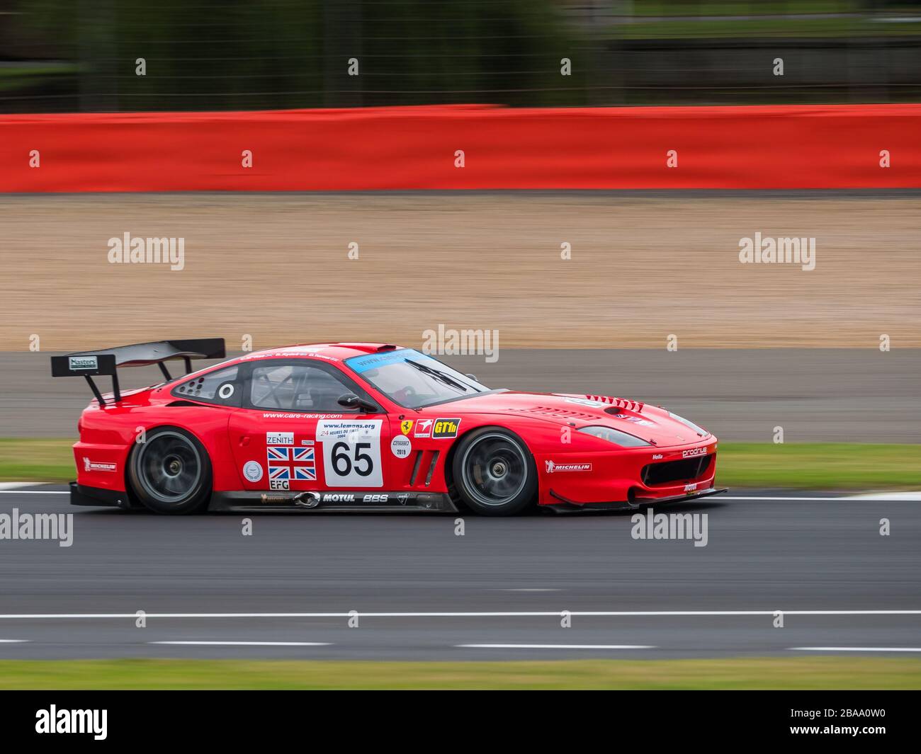 Una Colin McRea ProDrive Ferrari 550-GTS Maranello le Mans Racing Car al Silverstone Classic, Towcester, Northamptonshire, UK 2019 Foto Stock