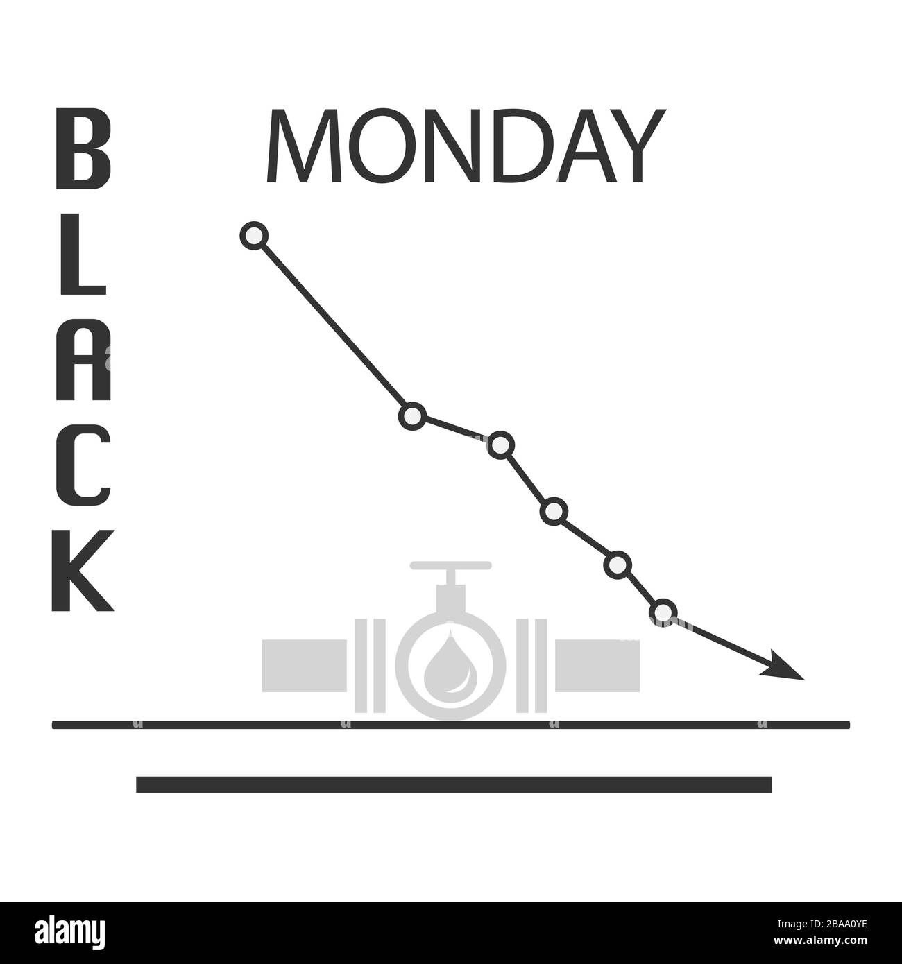 Illustrazione vettoriale industria petrolifera. Prezzi in calo. Crisi economica. Riduzione della domanda pianificata. Mercato. La negoziazione sul cambio ha aumentato la produzione Equip Illustrazione Vettoriale
