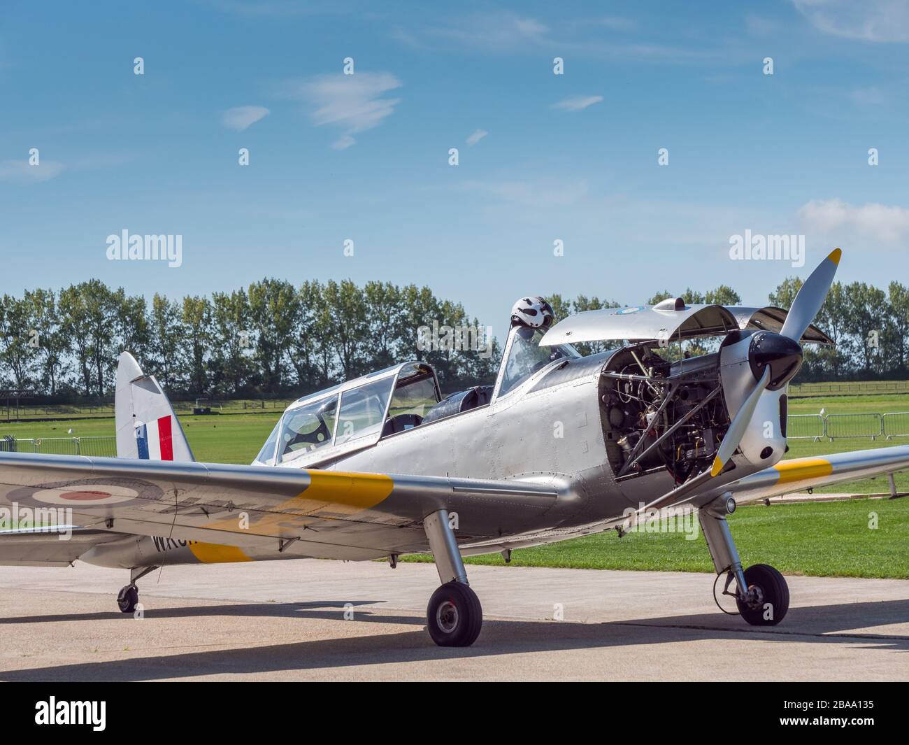 De Havilland Chipmunk, aeroporto di Westhampnet, Goodwood West Sussex UK Foto Stock