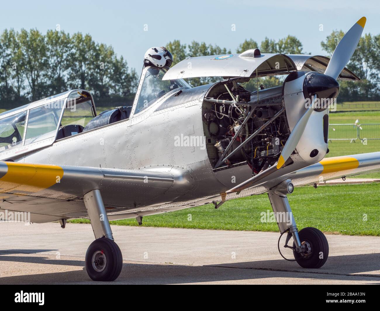 De Havilland Chipmunk, aeroporto di Westhampnet, Goodwood West Sussex UK Foto Stock