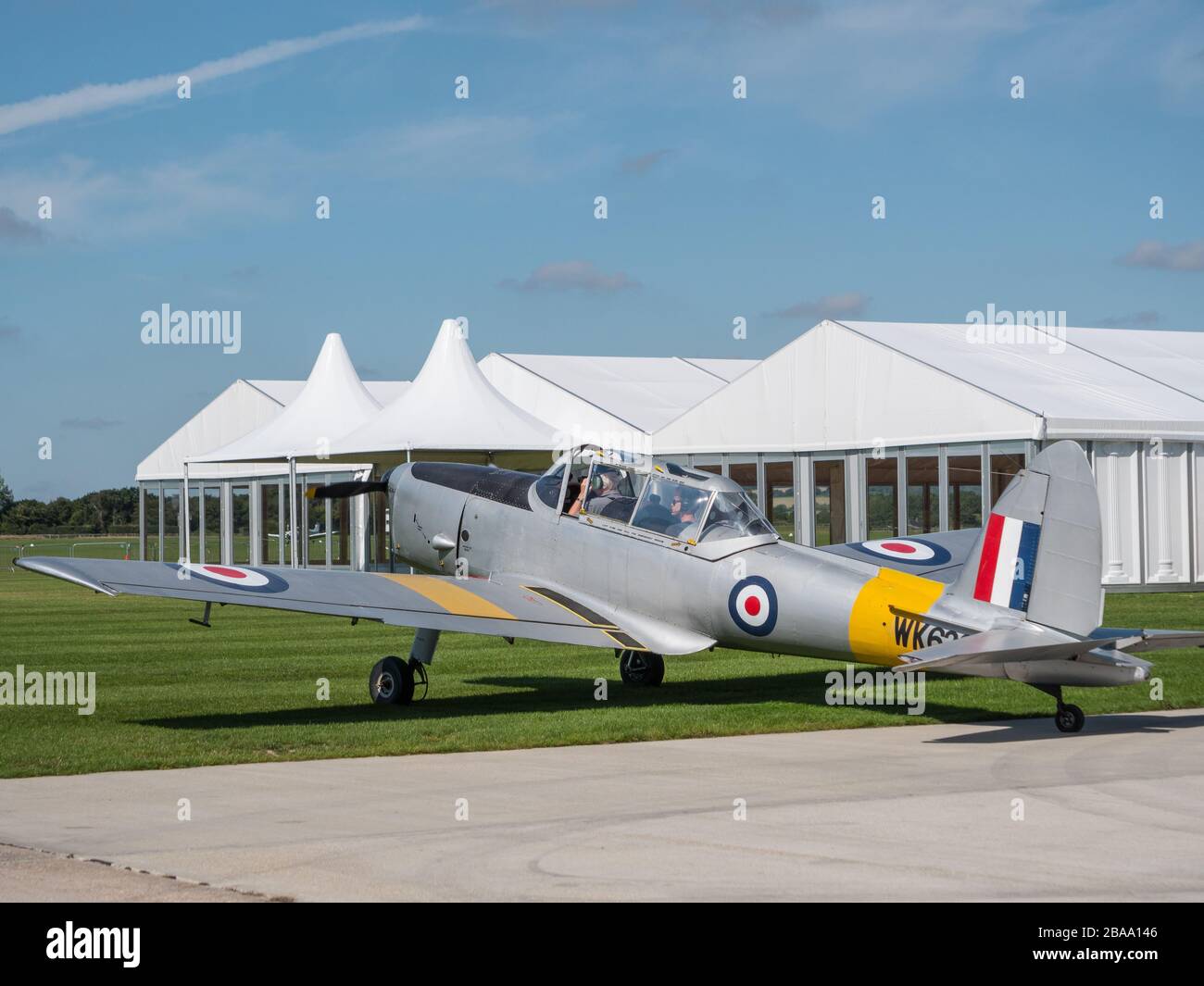 De Havilland Chipmunk, aeroporto di Westhampnet, Goodwood West Sussex UK Foto Stock