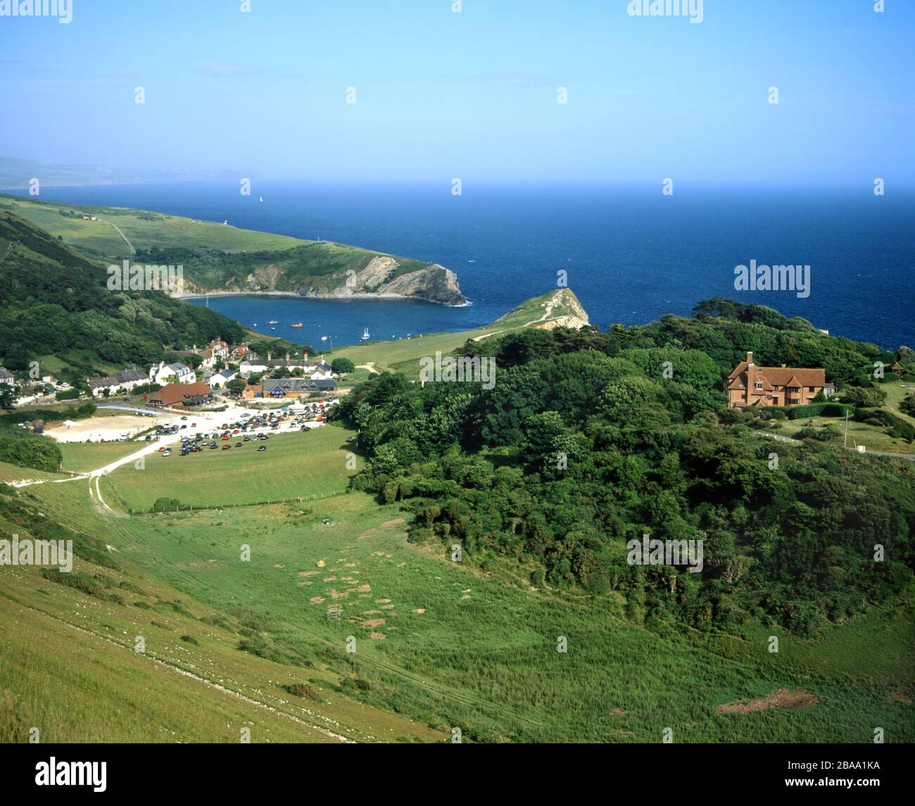Lulworth Cove, Isola di Purbeck, Dorset. Foto Stock