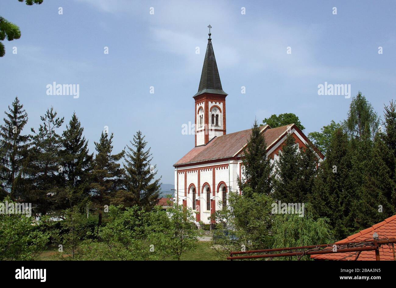Chiesa parrocchiale del Santo Nome di Maria a Kamanje, Croazia Foto Stock