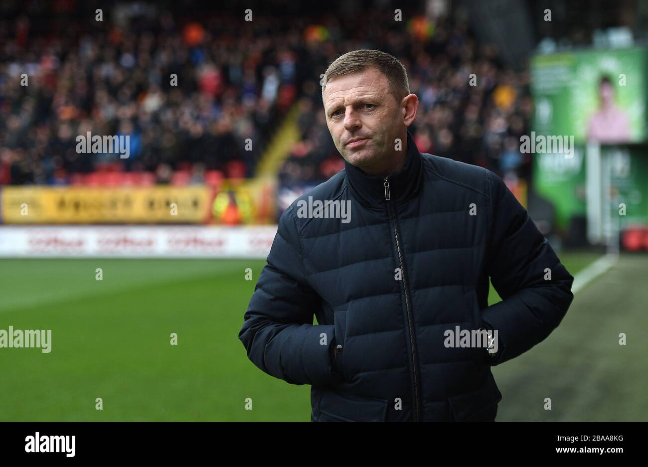 Il centro di Luton gestore Graeme Jones Foto Stock