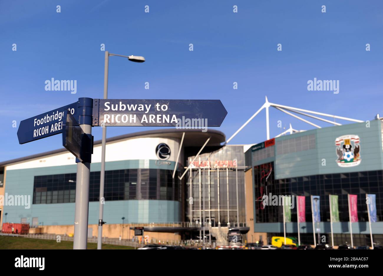 Vista generale della Ricoh Arena, sede della città di Coventry Foto Stock