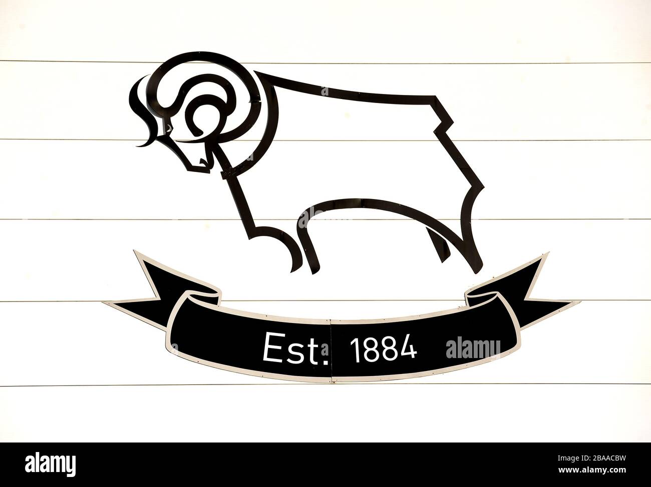 Badge Derby County club Foto Stock