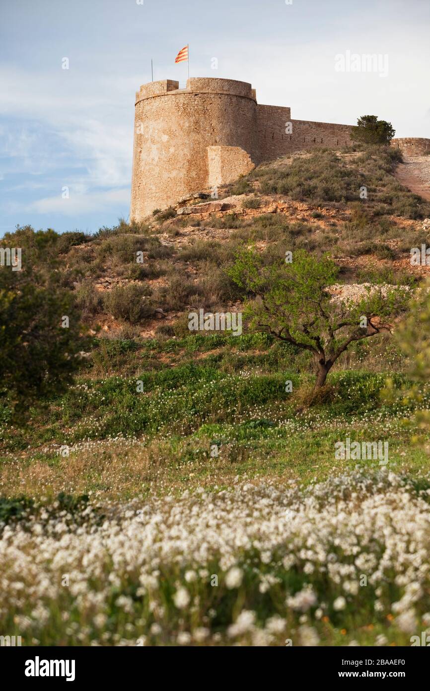 Castell de Flix (la Ribera d'Ebre) Foto Stock